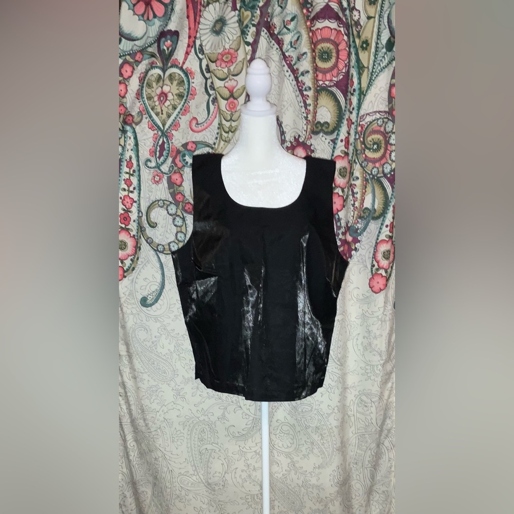 NEW Nwt Chico's Black Shimmer Tank Top Size 3 (XL)